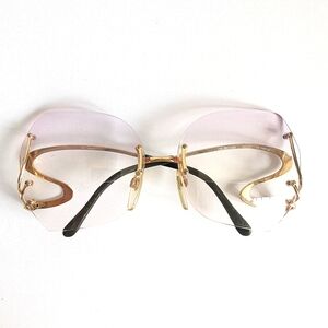 Luxottica Readers Rimless Oversized 💕 Vintage Gold tone & Pale Pink
